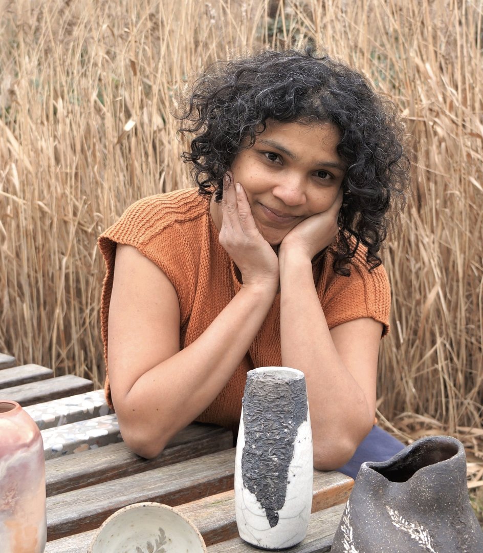 Sapna Shah ceramist and architect sharing now thriving in their art career after joining the Creative Expansion program